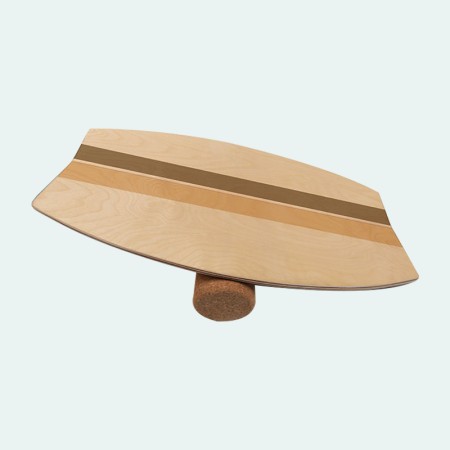 Ten-layer maple and cork roller balance training board