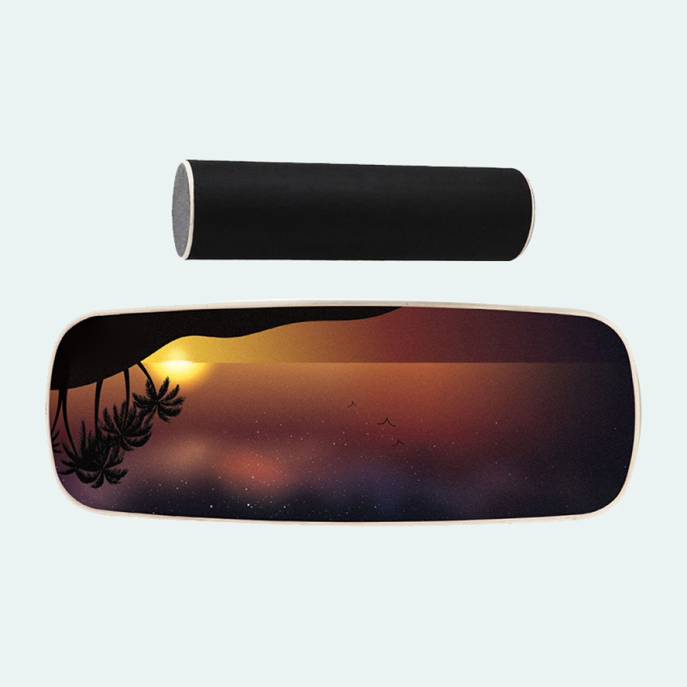 Professional-grade wooden balance training fitness board