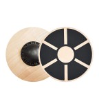 Multifunctional wooden balance training roller board