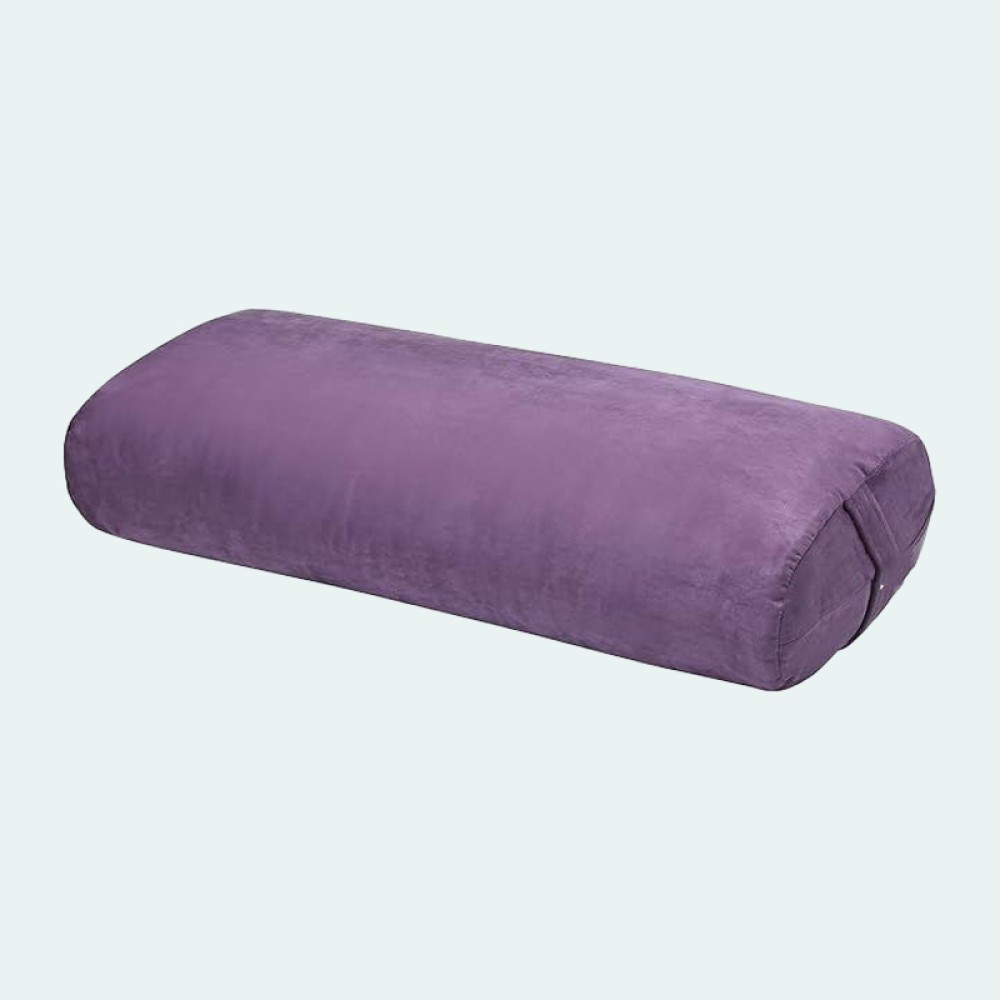 Washable purple organic cotton yoga pillow