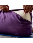 Washable purple organic cotton yoga pillow