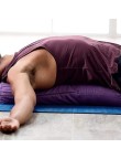Washable purple organic cotton yoga pillow