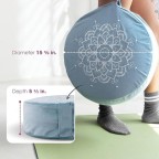 Large Buckwheat Organic Cotton Yoga Meditation Cushion