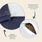 Organic cotton rectangular buckwheat yoga meditation pillow