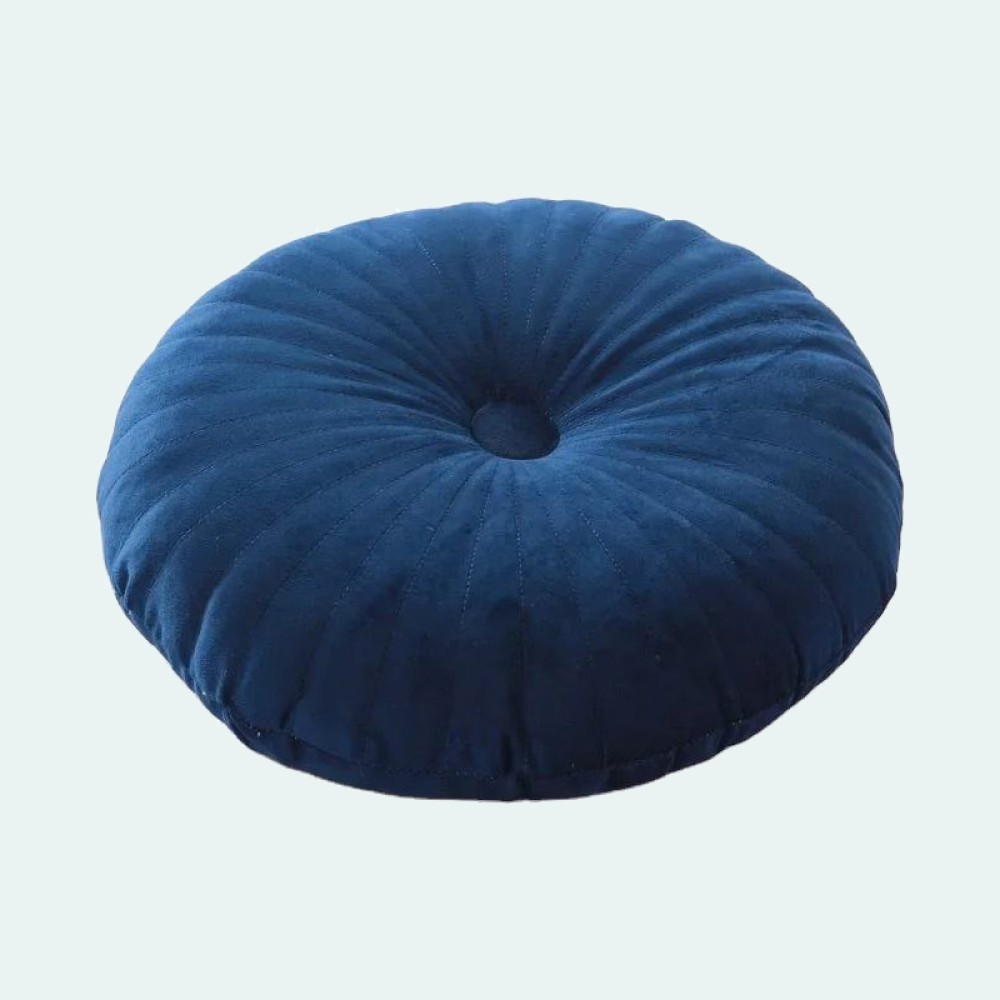 Colorful round organic yoga pillow