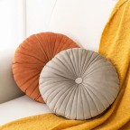 Colorful round organic yoga pillow