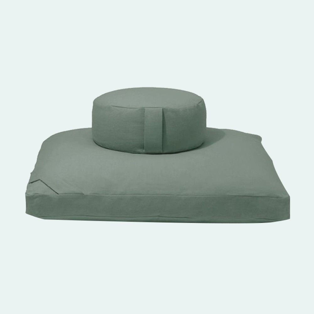 Nordic style organic cotton buckwheat meditation cushion