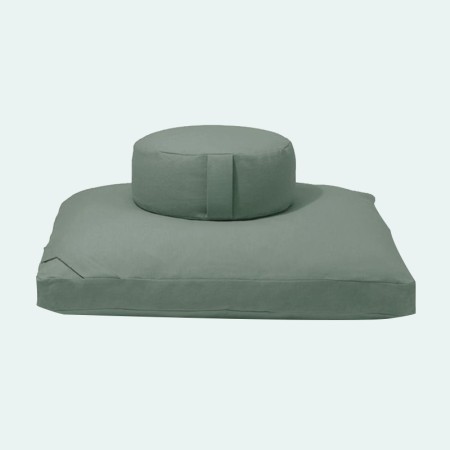 Nordic style organic cotton buckwheat meditation cushion