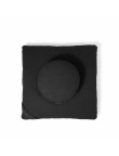 Portable black cotton yoga meditation pillow