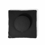 Portable black cotton yoga meditation pillow