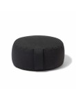 Portable black cotton yoga meditation pillow
