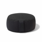 Portable black cotton yoga meditation pillow