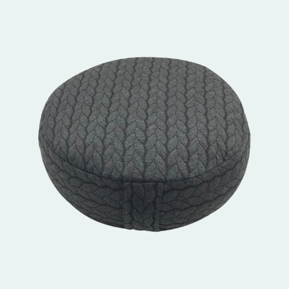 Round buckwheat-filled meditation yoga pillow