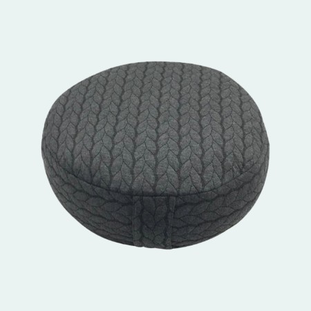 Round buckwheat-filled meditation yoga pillow
