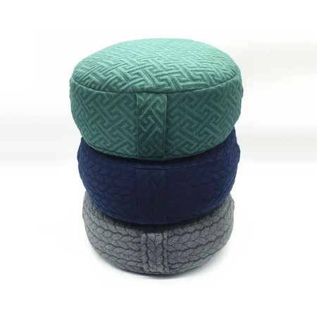 Round buckwheat-filled meditation yoga pillow