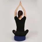 Large zipper buckwheat filled meditation yoga pillow